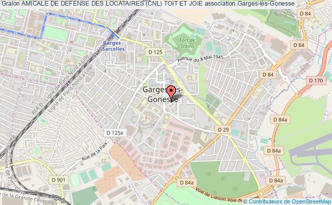 plan association Amicale De Defense Des Locataires (cnl) Toit Et Joie Garges-lès-Gonesse