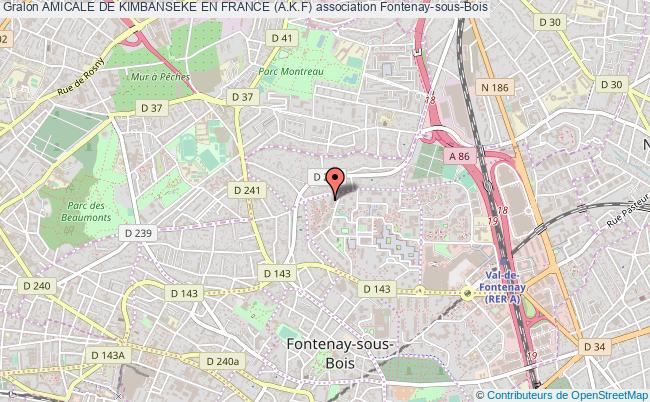 plan association Amicale De Kimbanseke En France (a.k.f) Fontenay-sous-Bois
