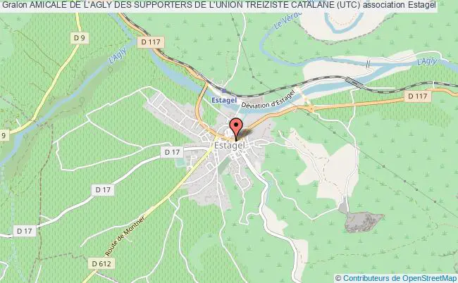 plan association Amicale De L'agly Des Supporters De L'union Treiziste Catalane (utc) Estagel