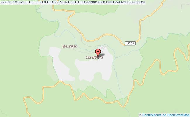 plan association Amicale De L'ecole Des Poujeadettes Saint-Sauveur-Camprieu