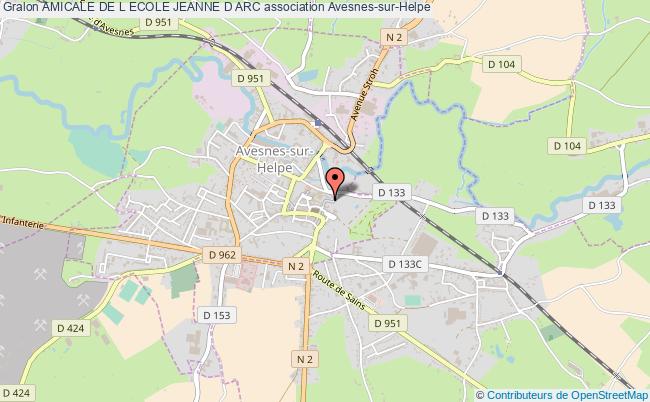 plan association Amicale De L Ecole Jeanne D Arc Avesnes-sur-Helpe