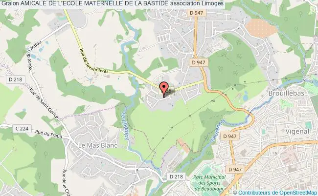 plan association Amicale De L'ecole Maternelle De La Bastide Limoges