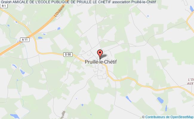 plan association Amicale De L'ecole Publique De Pruille Le Chetif Pruillé-le-Chétif