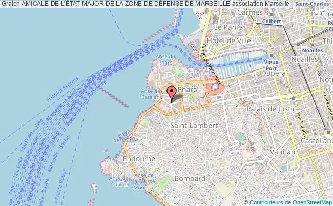 plan association Amicale De L'État-major De La Zone De DÉfense De Marseille Marseille