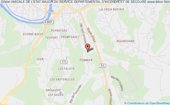 plan association Amicale De L'etat Major Du Service Departemental D'incendie Et De Secours Notre-Dame-de-Sanilhac