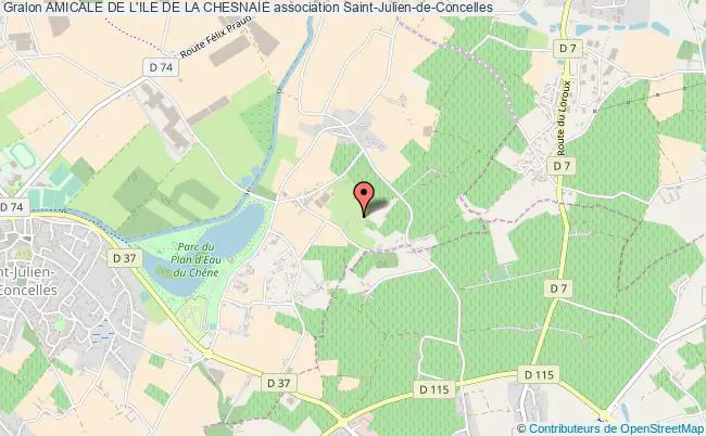 plan association Amicale De L'ile De La Chesnaie Saint-Julien-de-Concelles