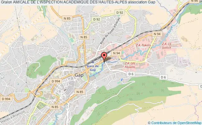 plan association Amicale De L'inspection Academique Des Hautes-alpes Gap
