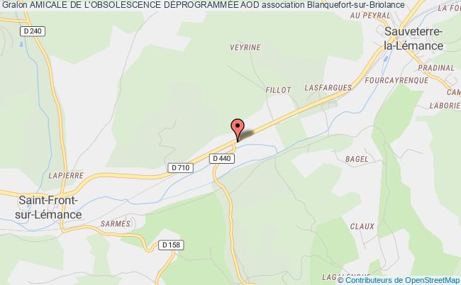plan association Amicale De L'obsolescence DÉprogrammÉe Aod Blanquefort-sur-Briolance