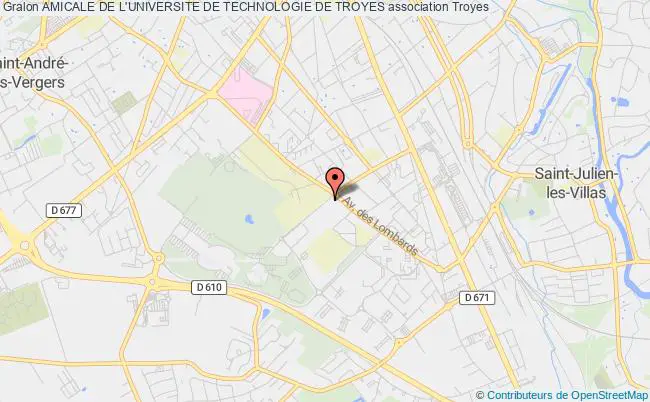 plan association Amicale De L'universite De Technologie De Troyes Troyes