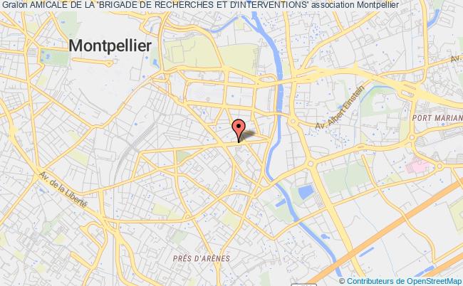 plan association Amicale De La 'brigade De Recherches Et D'interventions' Montpellier