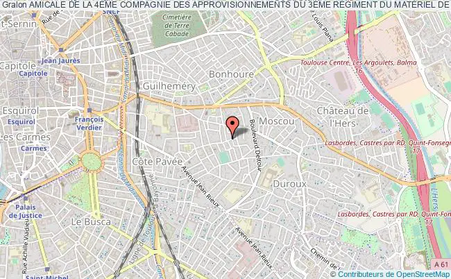 plan association Amicale De La 4Ème Compagnie Des Approvisionnements Du 3Ème RÉgiment Du MatÉriel De Muret Toulouse