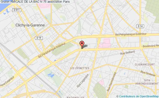 plan association Amicale De La Bac N 75 Paris