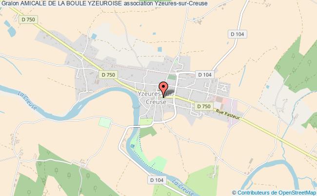 plan association Amicale De La Boule Yzeuroise Yzeures-sur-Creuse