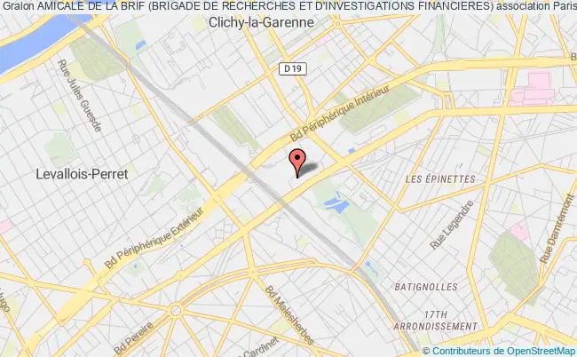 plan association Amicale De La Brif (brigade De Recherches Et D'investigations Financieres) Paris