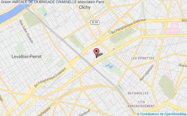 plan association Amicale De La Brigade Criminelle Paris 17e