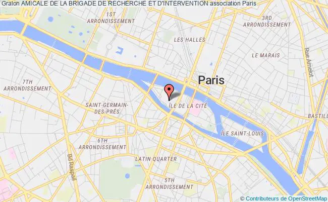 plan association Amicale De La Brigade De Recherche Et D'intervention Paris