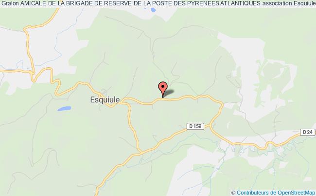 plan association Amicale De La Brigade De Reserve De La Poste Des Pyrenees Atlantiques Esquiule