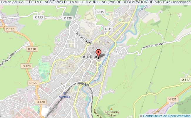 plan association Amicale De La Classe 1923 De La Ville D Aurillac (pas De Declaration Depuis 1945) Aurillac