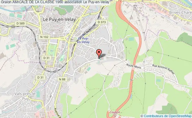 plan association Amicale De La Classe 1960 Le Puy-en-Velay