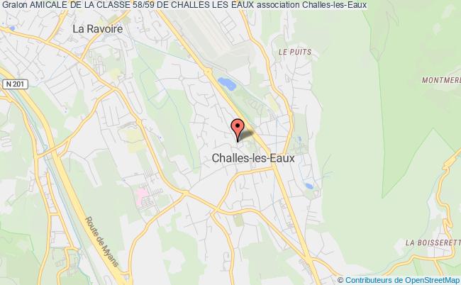 plan association Amicale De La Classe 58/59 De Challes Les Eaux Challes-les-Eaux
