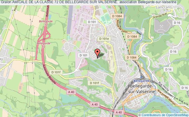 plan association Amicale De La Classe 72 De Bellegarde Sur Valserine. Bellegarde-sur-Valserine