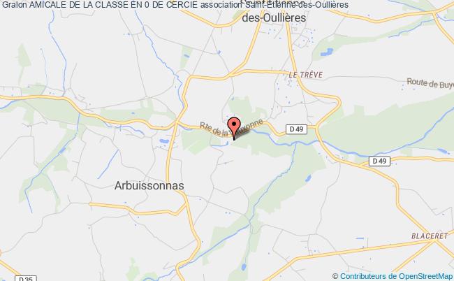 plan association Amicale De La Classe En 0 De Cercie Saint-Étienne-des-Oullières