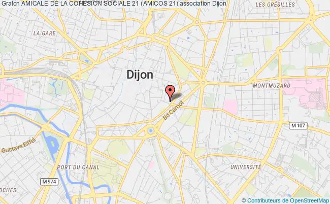 plan association Amicale De La Cohesion Sociale 21 (amicos 21) Dijon cedex
