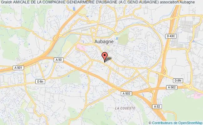 plan association Amicale De La Compagnie Gendarmerie D'aubagne (a.c.gend Aubagne) Aubagne