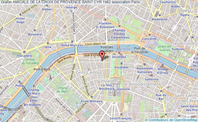 plan association Amicale De La Croix De Provence Saint Cyr 1942 Paris