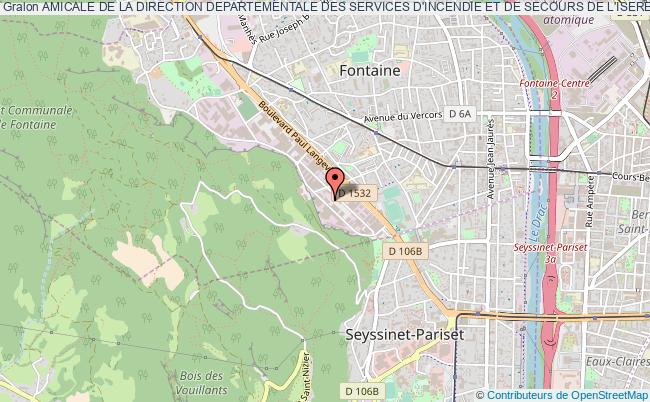 plan association Amicale De La Direction Departementale Des Services D'incendie Et De Secours De L'isere Fontaine