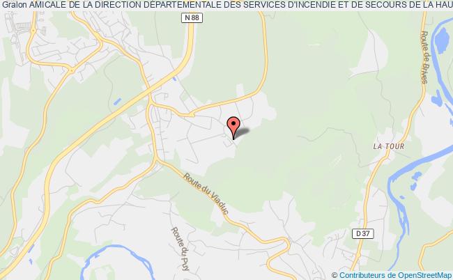plan association Amicale De La Direction DÉpartementale Des Services D'incendie Et De Secours De La Haute-loire Le    Puy-en-Velay
