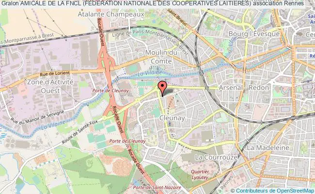 plan association Amicale De La Fncl (federation Nationale Des Cooperatives Laitieres) Rennes