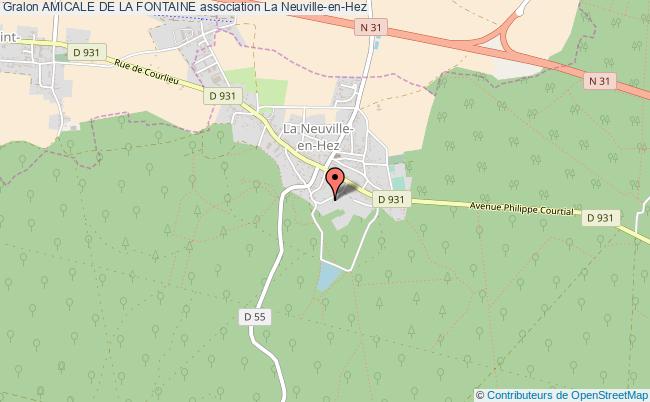 plan association Amicale De La Fontaine La    Neuville-en-Hez