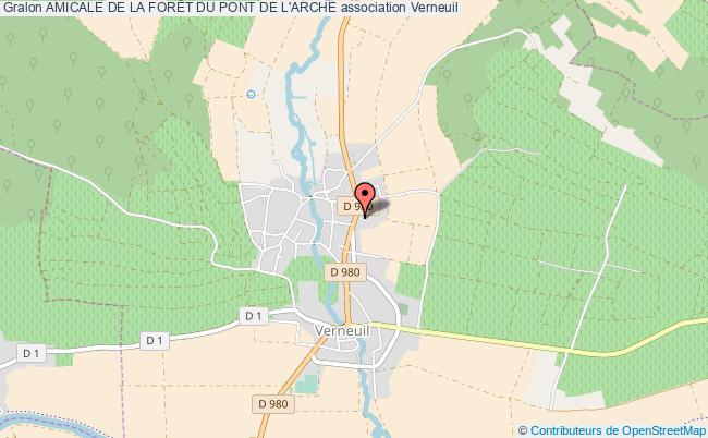 plan association Amicale De La ForÊt Du Pont De L'arche Verneuil