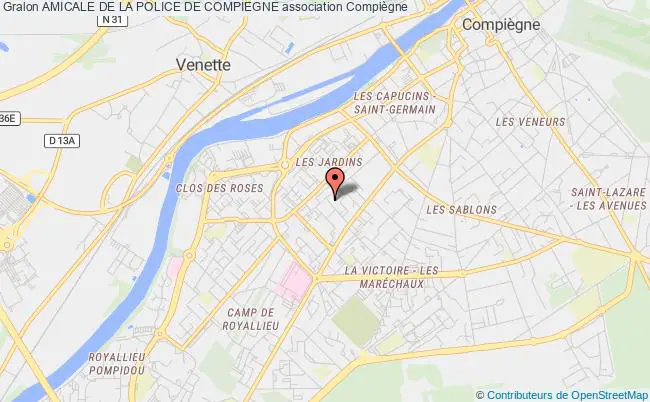 plan association Amicale De La Police De Compiegne Compiègne