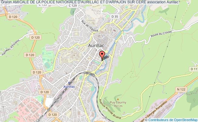 plan association Amicale De La Police Nationale D'aurillac Et D'arpajon Sur Cere Aurillac