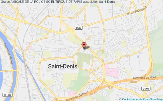 plan association Amicale De La Police Scientifique De Paris Saint-Denis