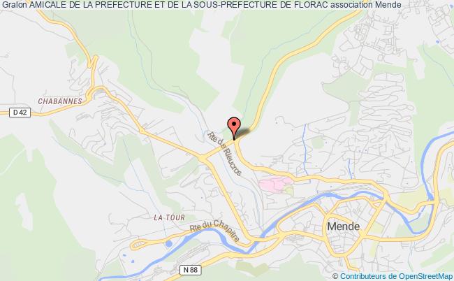 plan association Amicale De La Prefecture Et De La Sous-prefecture De Florac Mende