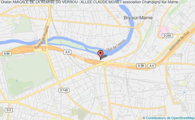 plan association Amicale De La Remise Du Verrou - Allee Claude Monet Champigny-sur-Marne