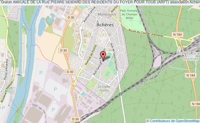 plan association Amicale De La Rue Pierre Semard Des Residents Du Foyer Pour Tous (arft) Achères