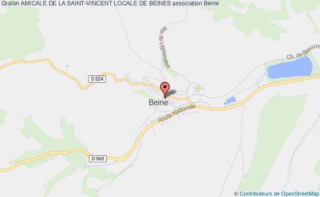 plan association Amicale De La Saint-vincent Locale De Beines Beine