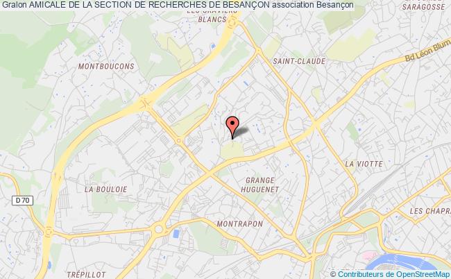 plan association Amicale De La Section De Recherches De BesanÇon Besançon