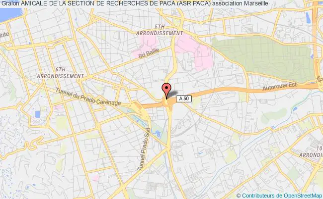 plan association Amicale De La Section De Recherches De Paca (asr Paca) Marseille 10