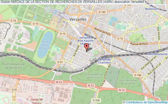plan association Amicale De La Section De Recherches De Versailles (asrv) Versailles