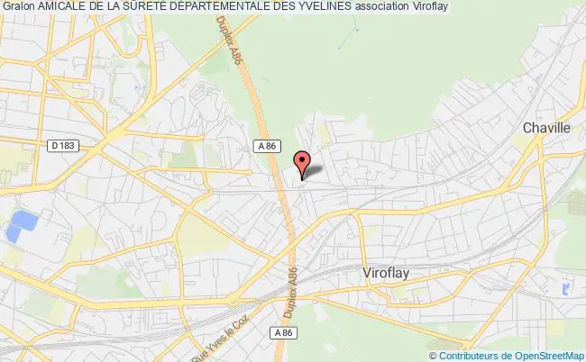 plan association Amicale De La SÛretÉ DÉpartementale Des Yvelines Viroflay