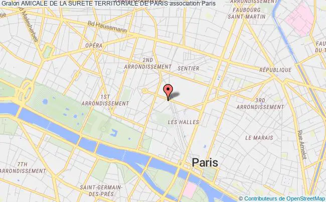 plan association Amicale De La Surete Territoriale De Paris Paris 1er