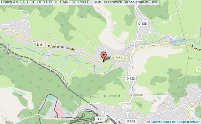 plan association Amicale De La Tour De Saint Sernin Du Bois Saint-Sernin-du-Bois