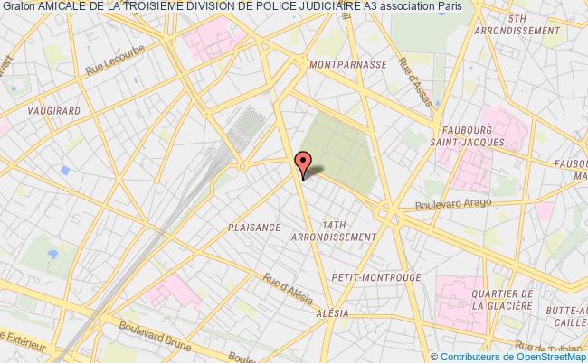 plan association Amicale De La Troisieme Division De Police Judiciaire A3 Paris