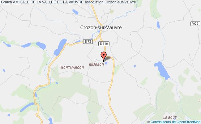 plan association Amicale De La Vallee De La Vauvre Crozon-sur-Vauvre