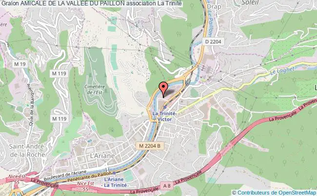 plan association Amicale De La Vallee Du Paillon La    Trinité
